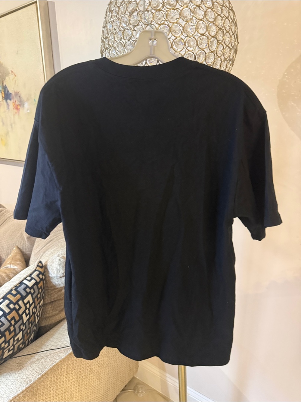 ALO Yoga Black Tee with White Logo - Short Sleeve size M - Picture 3 of 3